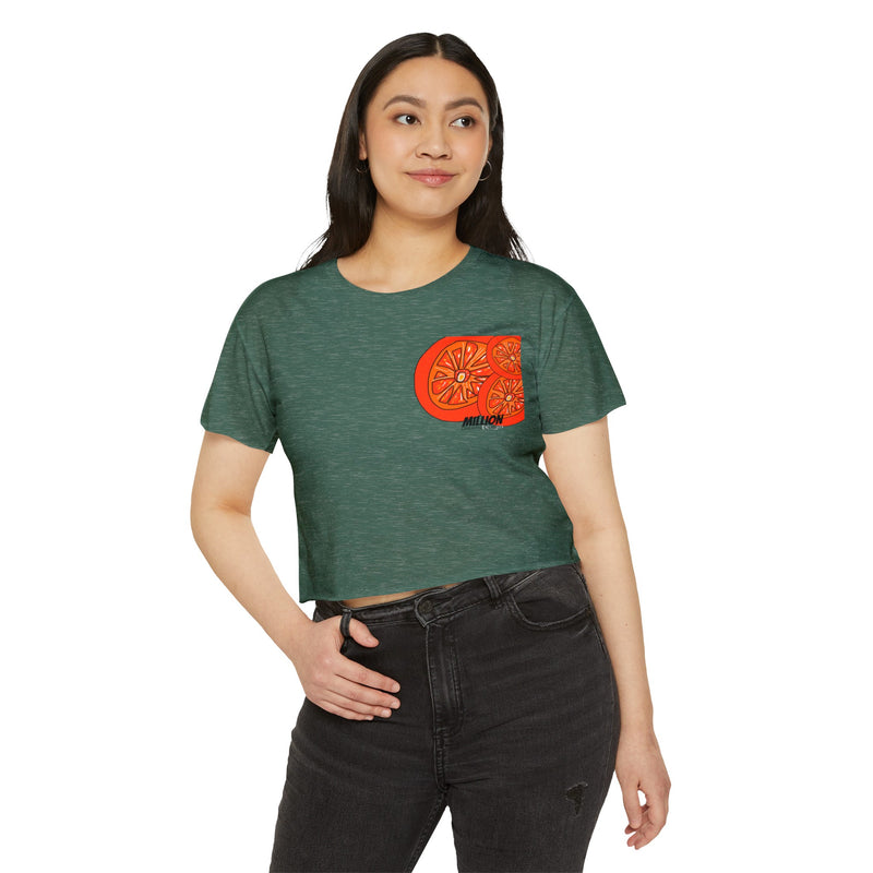 Tangie  Orange Women's Festival Crop Top