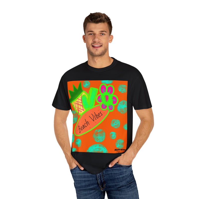 Neon Beach Vibes Unisex Garment-Dyed T-shirt