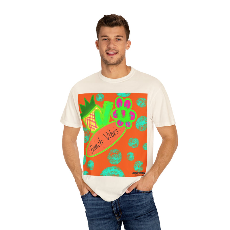 Neon Beach Vibes Unisex Garment-Dyed T-shirt