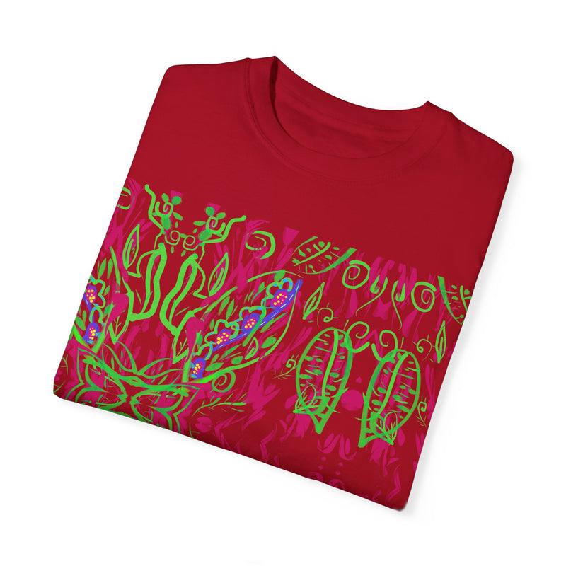 Leafs Neon Unisex Garment-Dyed T-shirt