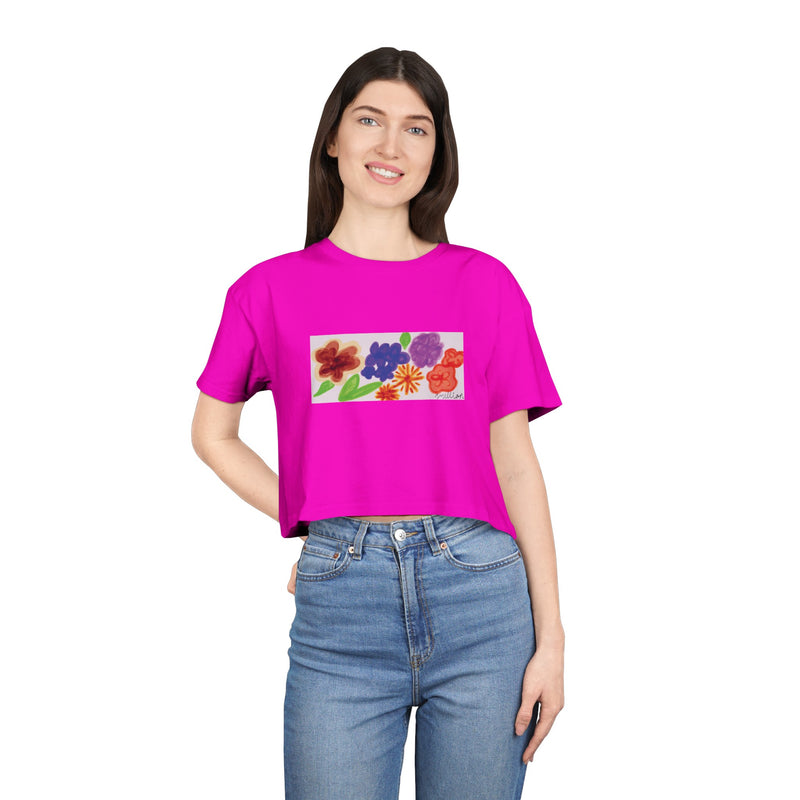 Floral Bold Women's Crop Tee