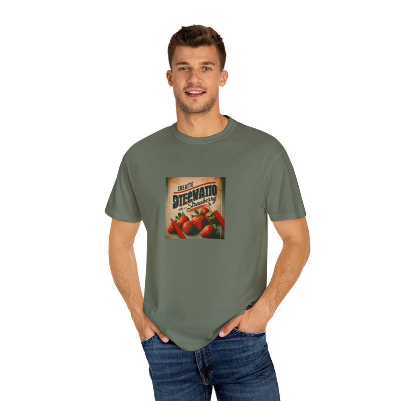 Strawberry Design Unisex Garment-Dyed T-shirt