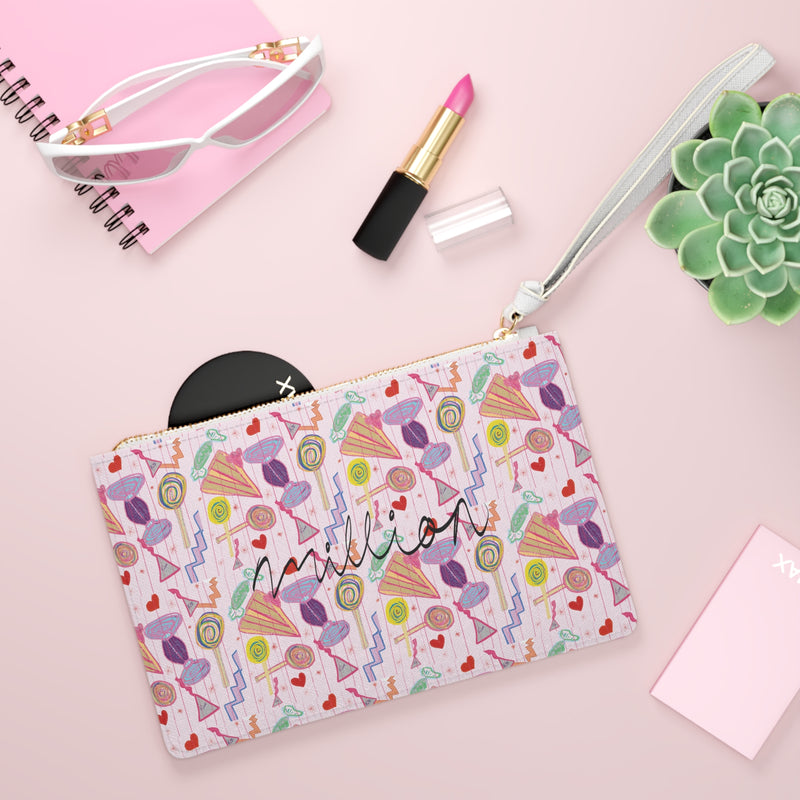 Sweet Treats Print Clutch Bag