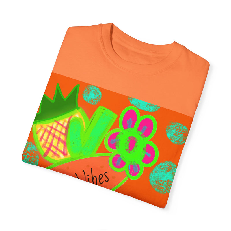 Neon Beach Vibes Unisex Garment-Dyed T-shirt