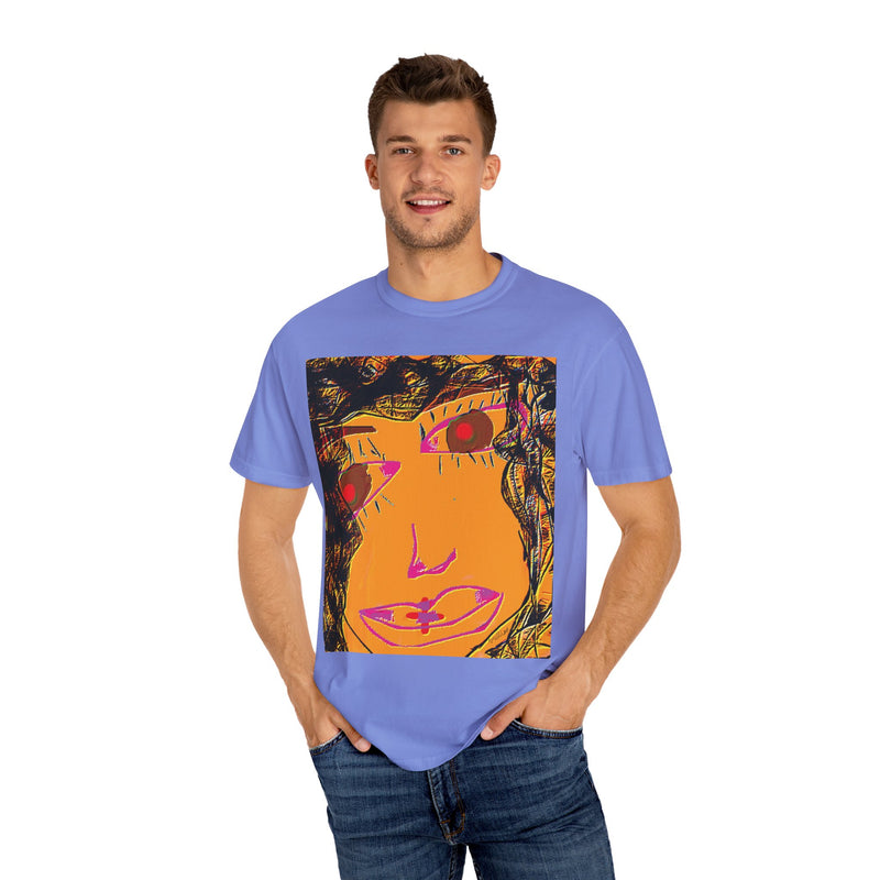 Face Graphic Unisex Garment-Dyed T-shirt