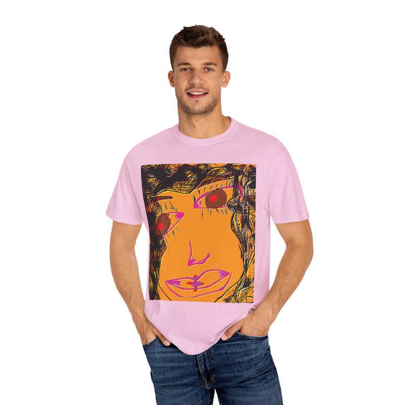 Face Graphic Unisex Garment-Dyed T-shirt