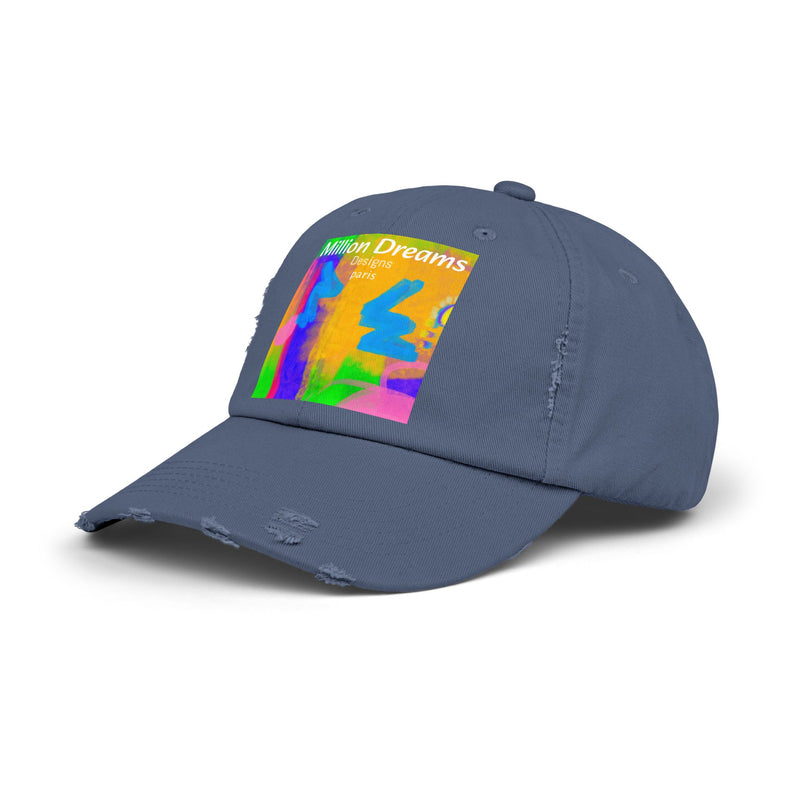 Neon Unisex Distressed Cap