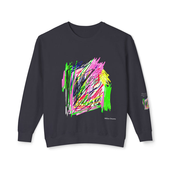 Scribble Art Unisex Lightweight Crewneck Sweatshirt