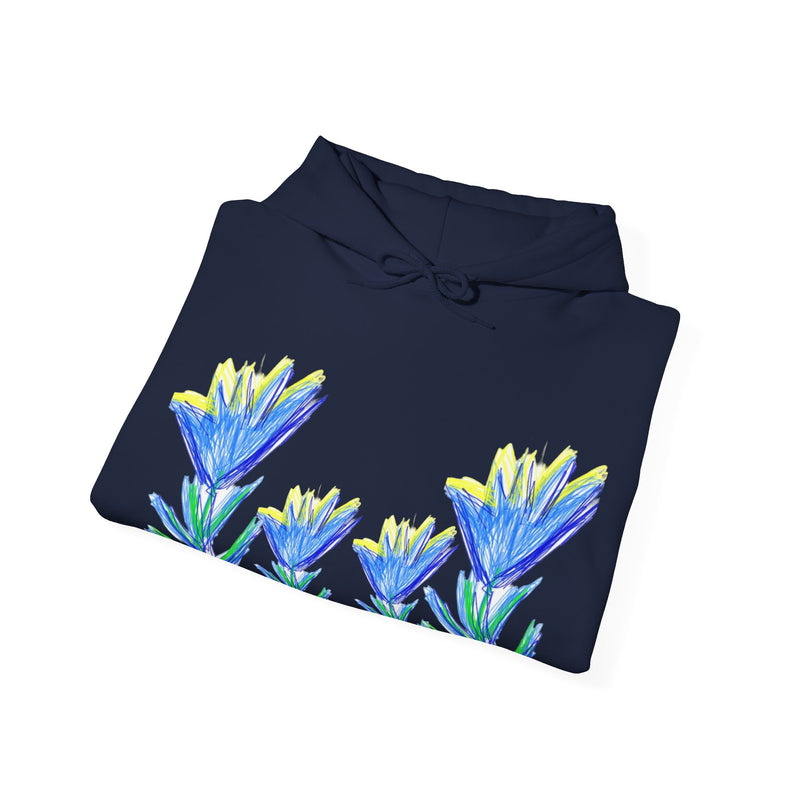 Blue Flower 2 Unisex Heavy Blend™ Hooded Sweatshirt