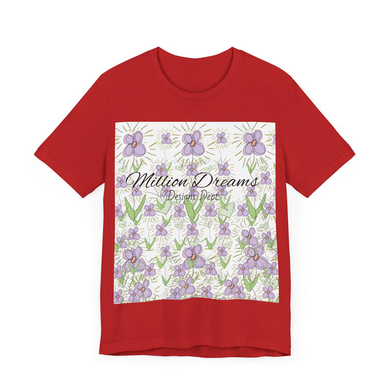 Lavender flowers Jersey  Short Sleeve Tee