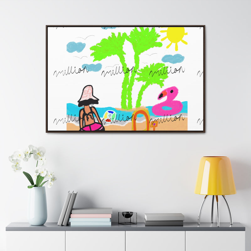 Fun Beach Day Gallery Canvas Wraps, Horizontal Frame