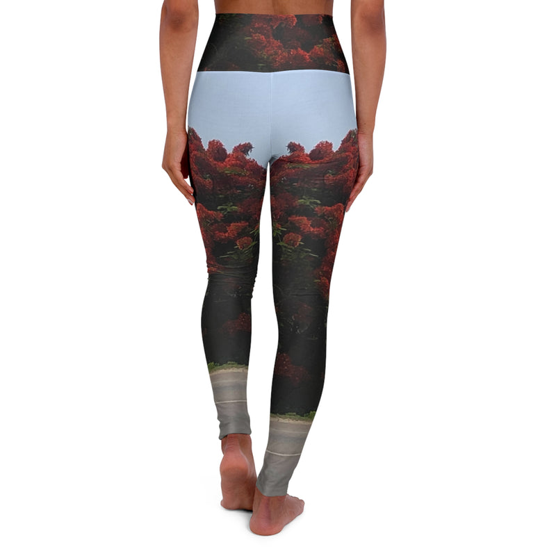 Resort View High Waisted Yoga Leggings (AOP)