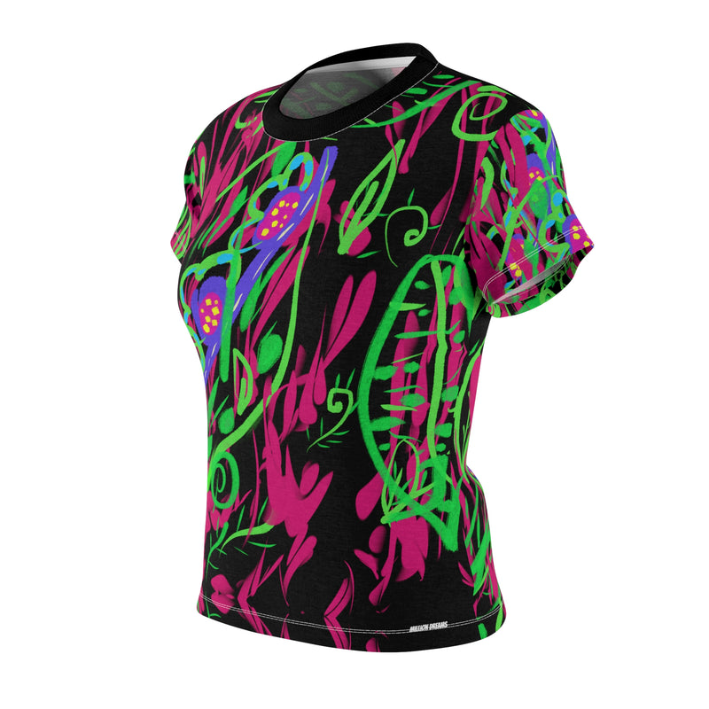 Leafs Neon Women's Cut & Sew Tee (AOP)