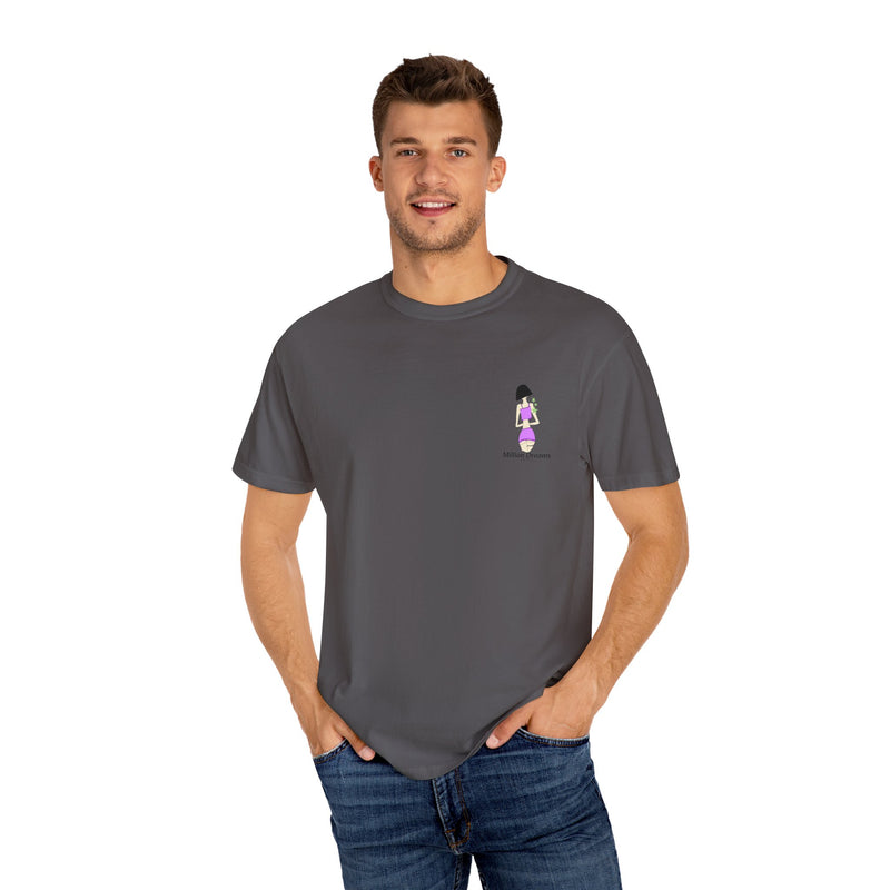 Sexy Girl in Purple Unisex Garment-Dyed T-shirt