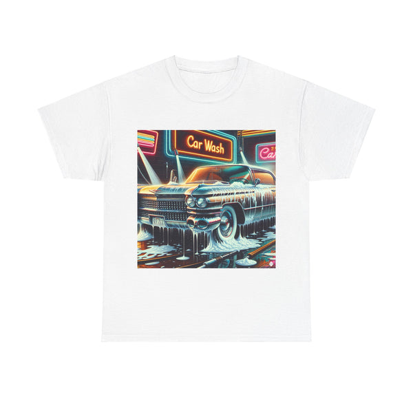 Cadillac At The Car wash Unisex Heavy Cotton Tee