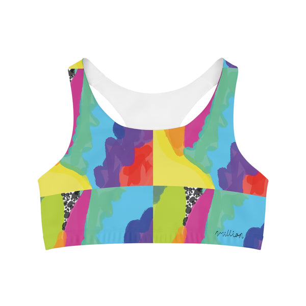 Color Art Seamless Sports Bra (AOP)