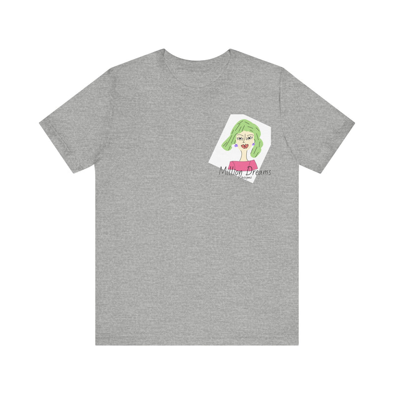 Green Hair Lady Jersey Short Sleeve Tee