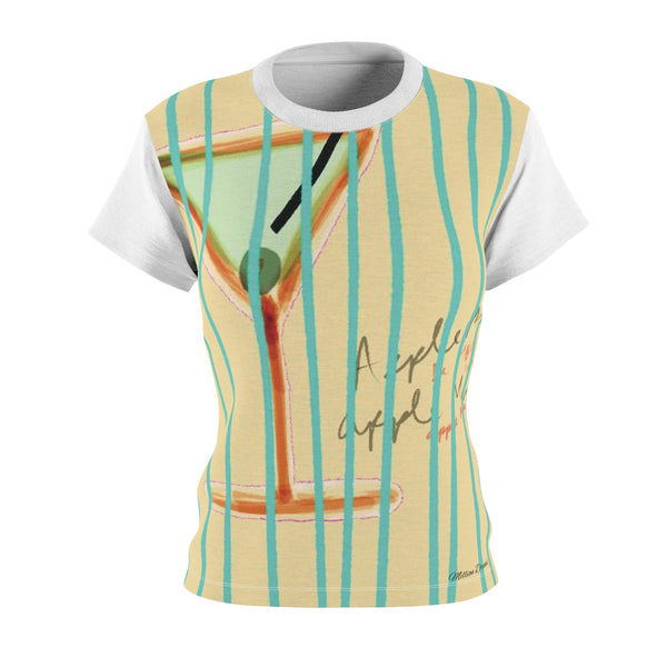 Apple Martini Women's Cut & Sew Tee (AOP)