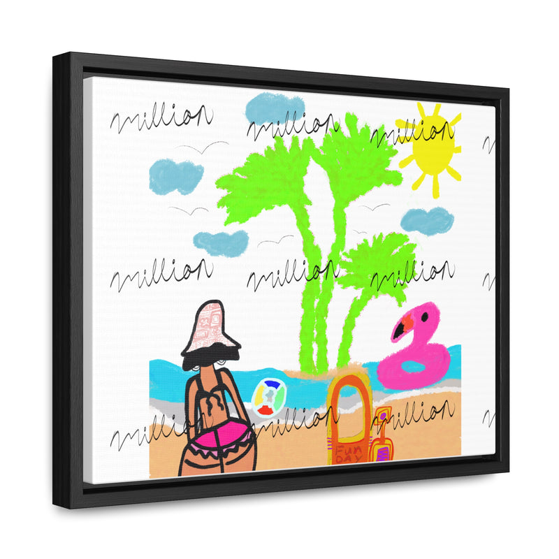 Fun Beach Day Gallery Canvas Wraps, Horizontal Frame