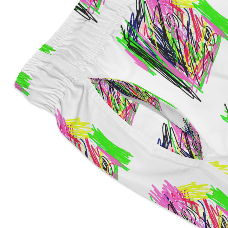 Scribble Art Swim Trunks (AOP)