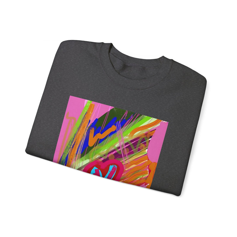 Abstract Frenzy Print Unisex Heavy Blend™ Crewneck Sweatshirt