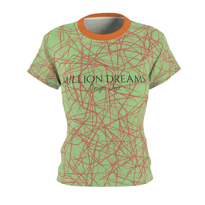 Polygons Print Women's Cut & Sew Tee (AOP)