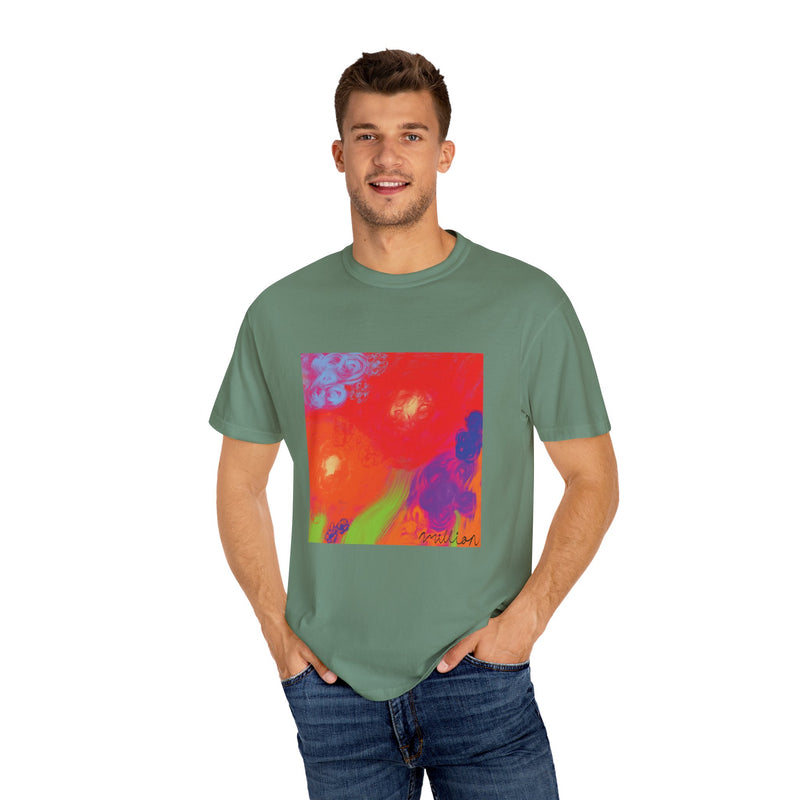 Floral Breeze Unisex Garment-Dyed T-shirt