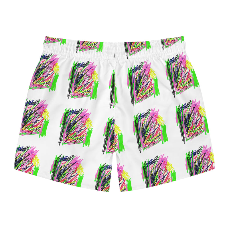 Scribble Art Swim Trunks (AOP)