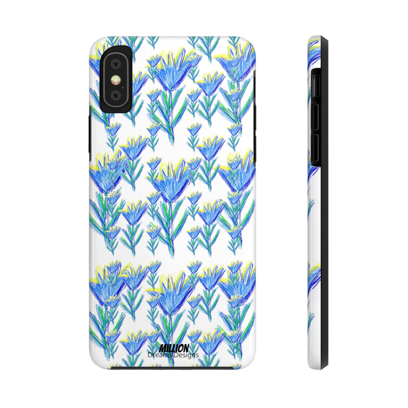 Blue Flower AOP Tough Phone Case