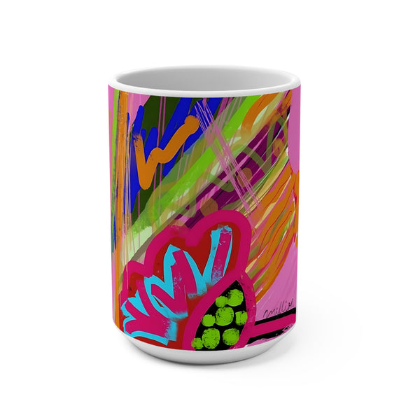 Abstract Frenzy Print Mug 15oz