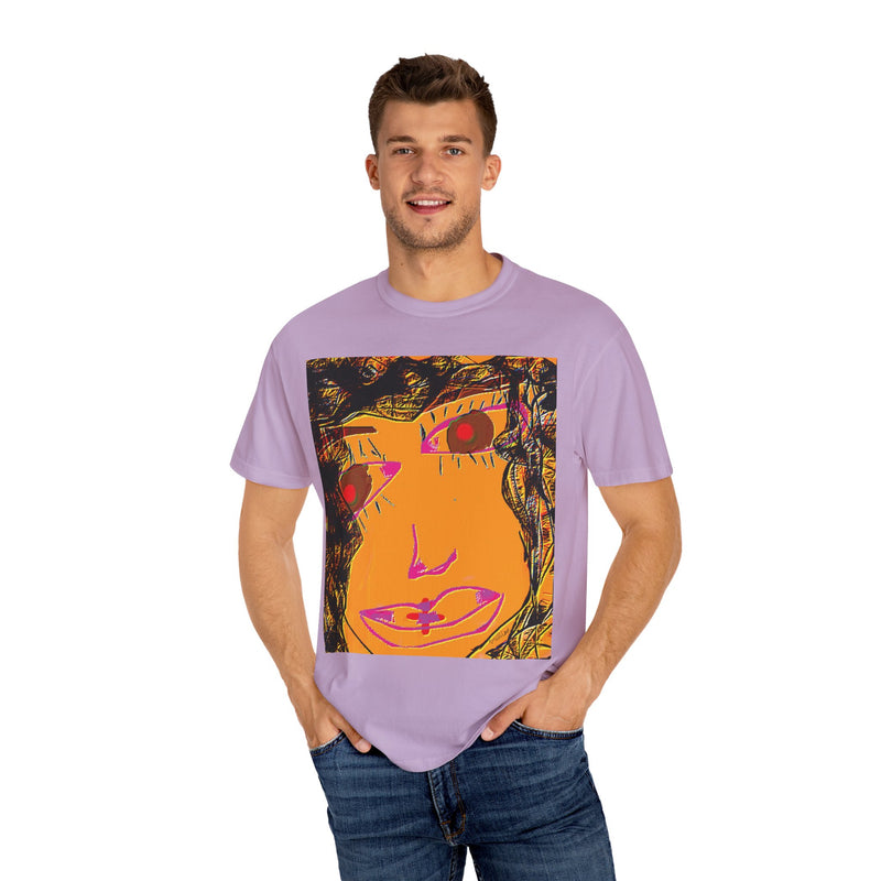 Face Graphic Unisex Garment-Dyed T-shirt