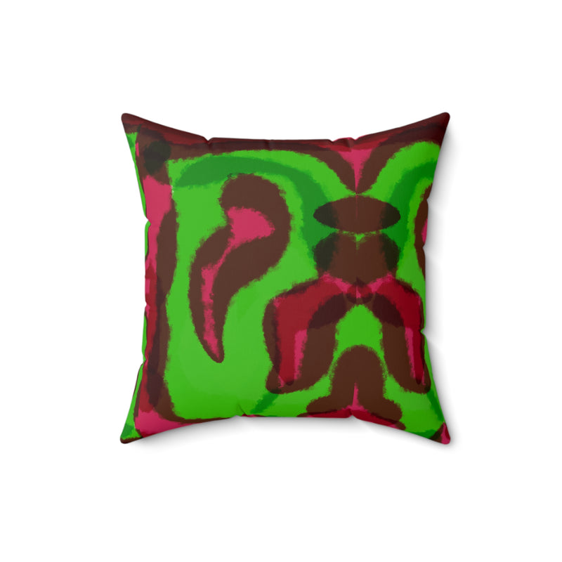 Tye dye Faux Suede Square Pillow