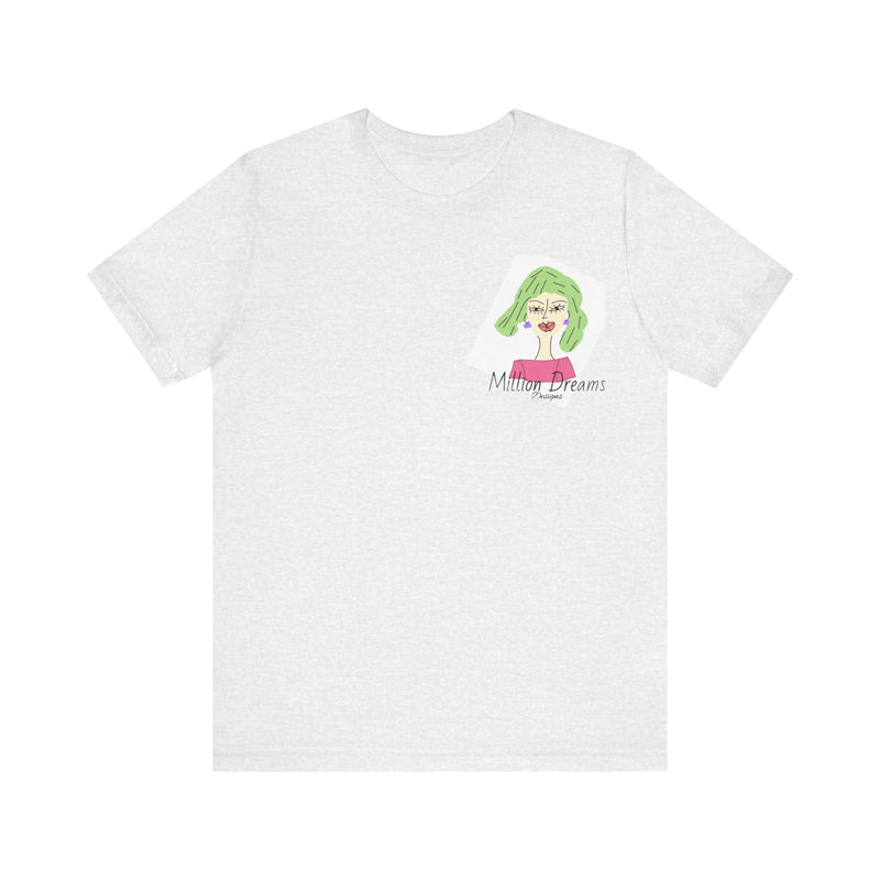 Green Hair Lady Jersey Short Sleeve Tee