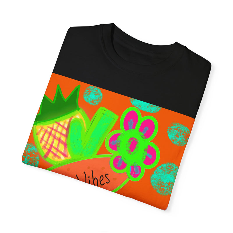 Neon Beach Vibes Unisex Garment-Dyed T-shirt