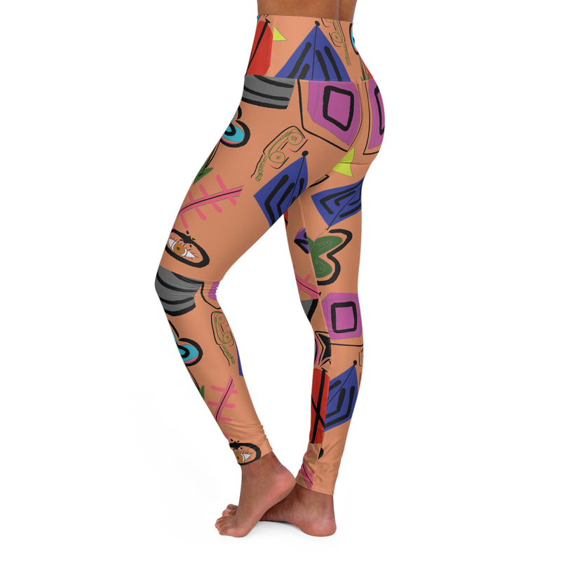 Shapes High Waisted Yoga Leggings (AOP)