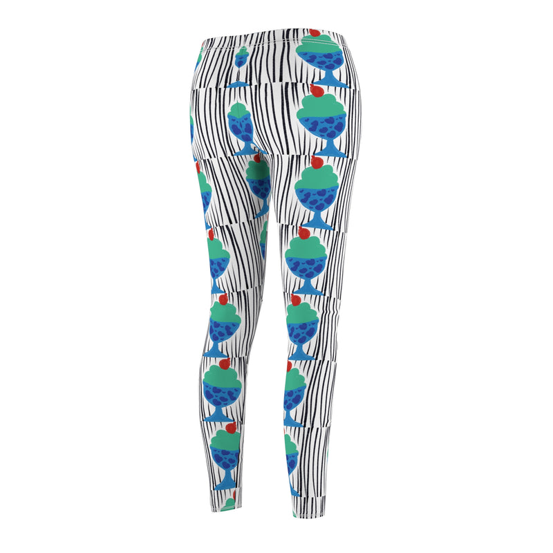 Pistachio Ice cream  Women's Cut & Sew Casual Leggings (AOP)