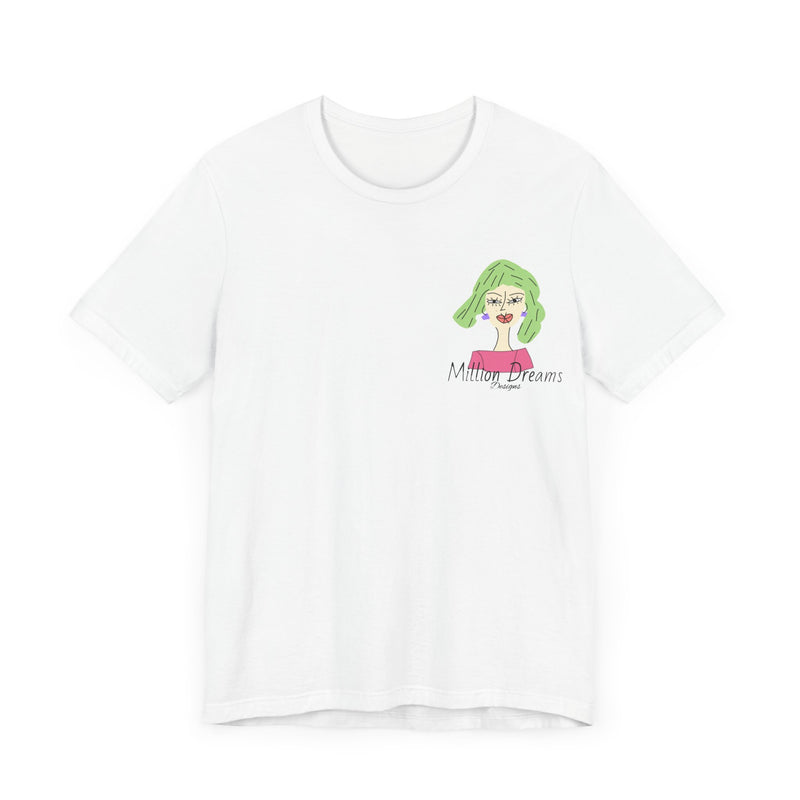 Green Hair Lady Jersey Short Sleeve Tee