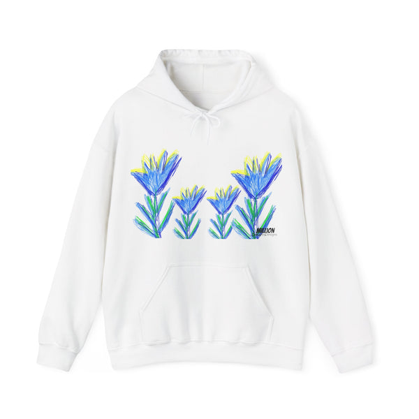 Blue Flower 2 Unisex Heavy Blend™ Hooded Sweatshirt