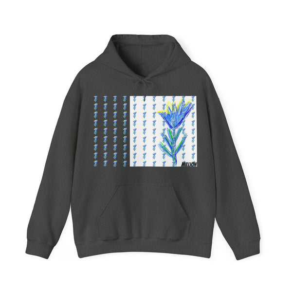 Blue Flower Hooded Sweatshirt Heavy Blend™