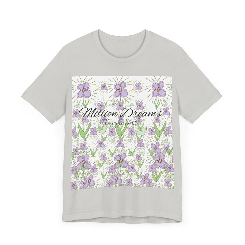 Lavender flowers Jersey  Short Sleeve Tee