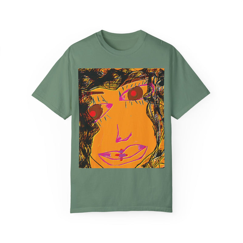 Face Graphic Unisex Garment-Dyed T-shirt