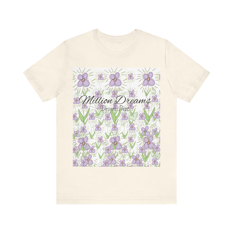 Lavender flowers Jersey  Short Sleeve Tee